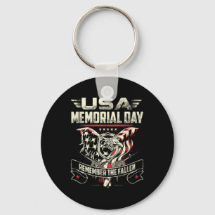 Usa Memorial Day Tee For Men Women Key Ring