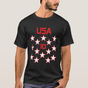 Usa Mens Soccer Jersey Style Us Fan Flag Stars Boy T-Shirt