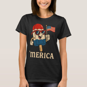 Usa merica 4th Of July Men Women Kids Funny Patrio T-Shirt