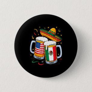 Usa mexico beer cinco de mayo 6 cm round badge