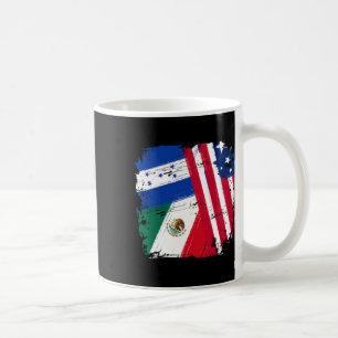Usa Mexico Honduras Flags Coffee Mug