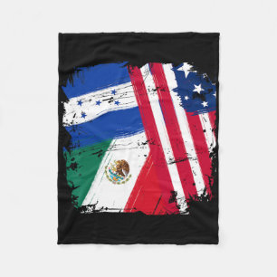 Usa Mexico Honduras Flags Fleece Blanket