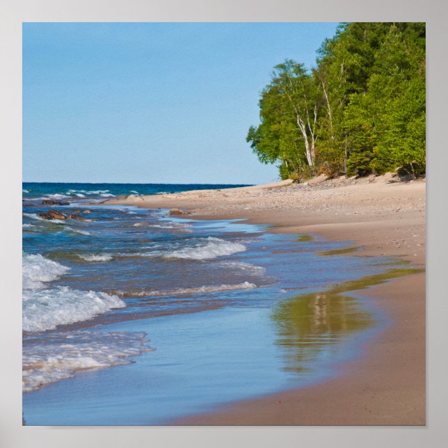 USA, Michigan. 12 Mile Beach Poster (Front)