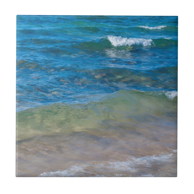 USA, Michigan. Clear Waters Of Lake Superior Ceramic Tile (Front)