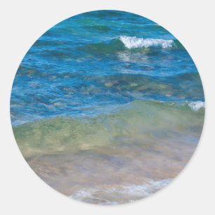 USA, Michigan. Clear Waters Of Lake Superior Classic Round Sticker