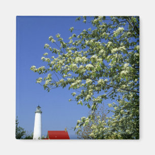 USA, Michigan, East Tawas. Tawas Lighthouse with Magnet