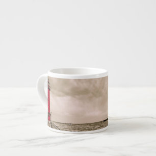 USA, Michigan, Grand Haven Lighthouse Espresso Cup