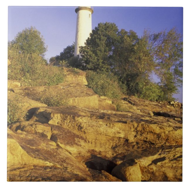 USA, Michigan, Lake Huron. Pointe Aux Barques Tile (Front)