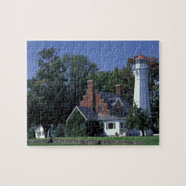 USA, Michigan, Lake Huron. Port Sanilac Jigsaw Puzzle (Horizontal)