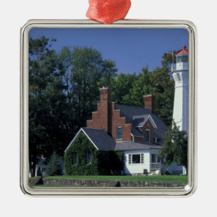 USA, Michigan, Lake Huron. Port Sanilac Metal Ornament