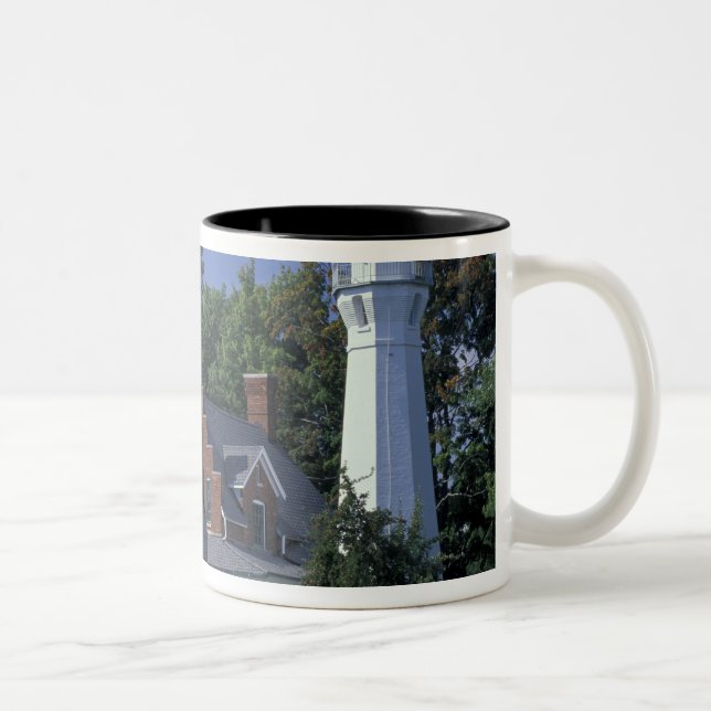 USA, Michigan, Lake Huron. Port Sanilac Two-Tone Coffee Mug (Right)