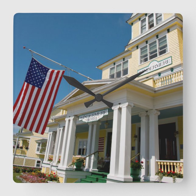 USA, Michigan, Mackinac Island Square Wall Clock (Front)