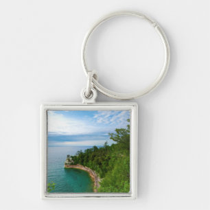 USA, Michigan. Miner's Castle Rock Formation 3 Key Ring