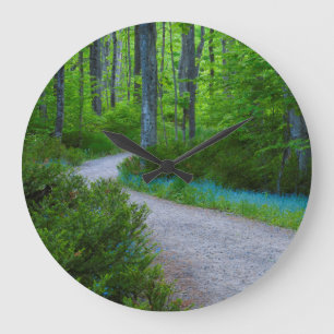 USA, Michigan. Path Thru The Woods Large Clock