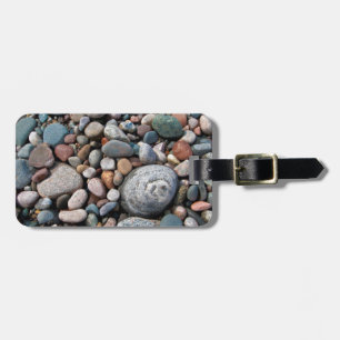 USA, Michigan. Polished Pebbles On The Shore Luggage Tag