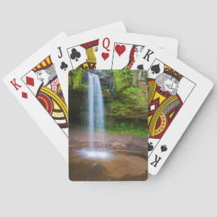 USA, Michigan. Scott's Falls In Upper Michigan Playing Cards