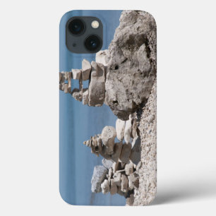USA, Michigan. Stone Towers On The Beach iPhone 13 Case