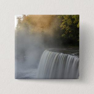 USA, Michigan, Upper Peninsula. Autumn sunrise 15 Cm Square Badge