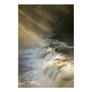 USA, Michigan, Upper Peninsula. Sunbeams on Photo Print