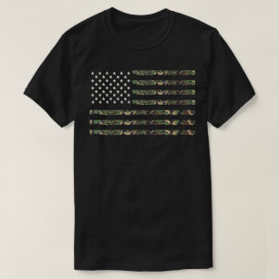 USA Military Camo Flag T-Shirt