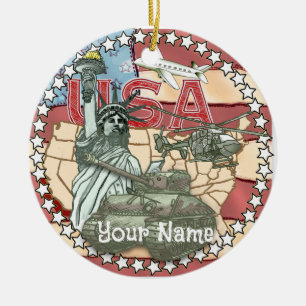 USA  Military  Ceramic Ornament