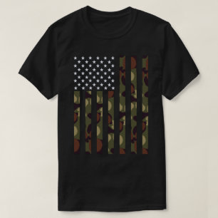 USA Military Flag Camo T-Shirt