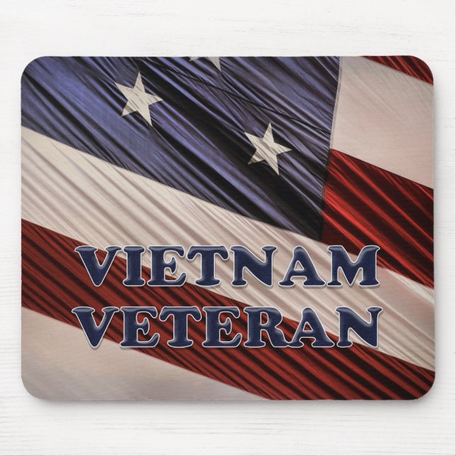 USA Military Patriotic Flag Vietnam Veteran Mouse Pad (Front)