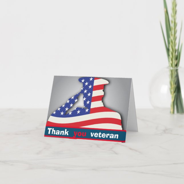 USA military thank you veterans,veteran's day  Card (Front)
