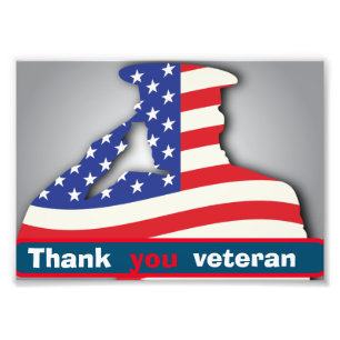 USA military thank you veterans, veteran's day Photo Print