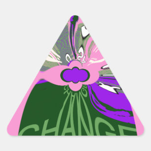USA Millennial pink change vector Inspirational  Triangle Sticker