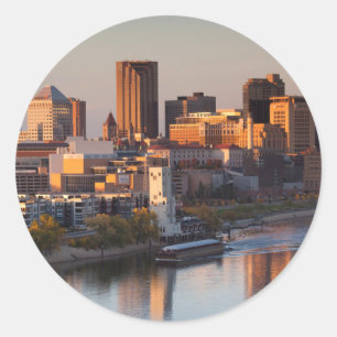 USA, Minnesota, Minneapolis, St. Paul 3 Classic Round Sticker