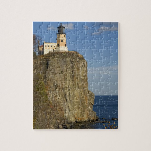 USA, Minnesota.  Split Rock Lighthouse on Lake Jigsaw Puzzle (Vertical)
