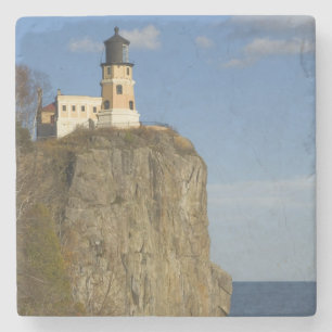 USA, Minnesota. Split Rock Lighthouse on Lake Stone Coaster
