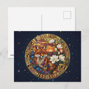 USA Mississippi state symbols Postcard