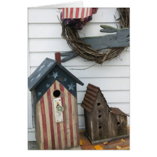 USA, Missouri, Herman: Patriotic Birdhouses,