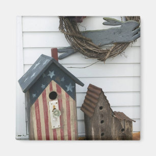 USA, Missouri, Herman: Patriotic Birdhouses, Magnet
