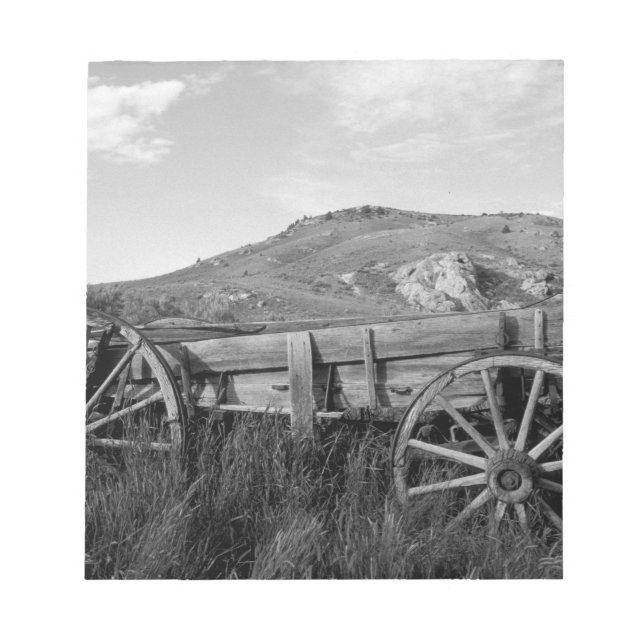 USA, Montana, Bannack State Park Old wagon made Notepad (Front)