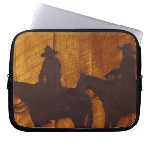 USA, Montana, Boulder River Cowboys on horses Laptop Sleeve