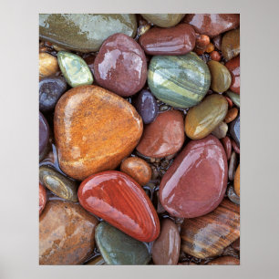 USA, Montana, Clark Fork River, Stones 2 Poster