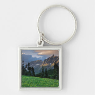 USA, Montana, Glacier National Park, Logan Pass Key Ring