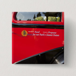 USA, Montana, Glacier National Park, Vintage 15 Cm Square Badge