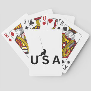 USA mountain climbing Playing Cards