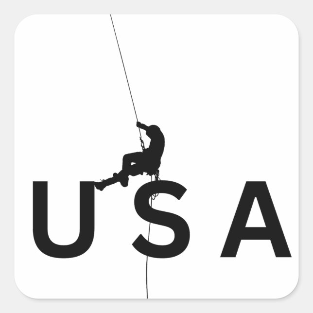 USA mountain climbing Square Sticker (Front)