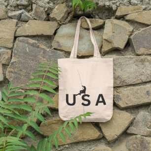 USA mountain climbing Tote Bag