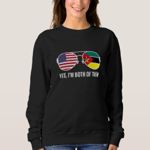 Usa Mozambique Flag Sunglasses Mozambican American Sweatshirt