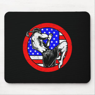Usa Muay Thai - Thai Boxing And Kickboxing Gift Mouse Pad