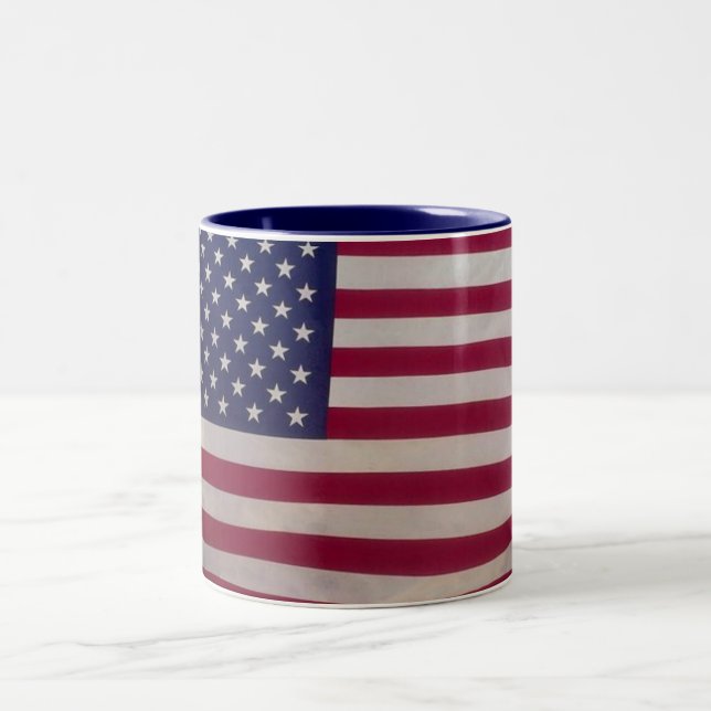 USA -Mug- Style 2 Two-Tone Coffee Mug (Center)