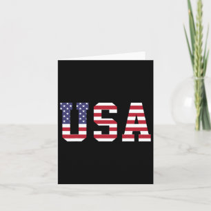 Usa National American Flag 4th Of July  Card