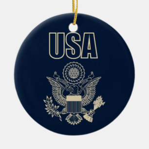 USA national emblem Ceramic Ornament