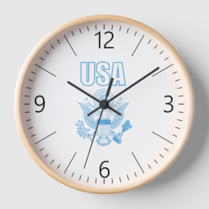 USA national emblem Clock